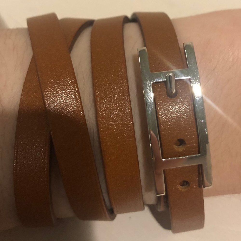 Hapi Hermés Brown Leather Bracelet